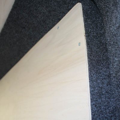 Ducato L1H1 fourgon aménagé habillage intérieur bois clair et feutrine sombre